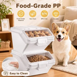 2 Pack Dog Food Storage Container with Scoop,