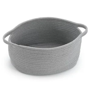 Happyiren Cute Woven Storage Basket with Handle