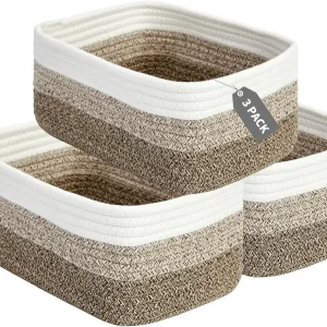 3 Pack Rectangular storage baskets