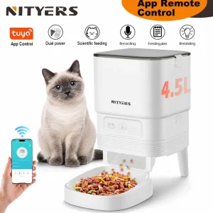 NITYERS 4.5L Smart Automatic Cat and Dog Feeder