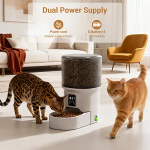 Programmable 4L Automatic Pet Feeder for Small Dogs Cats,